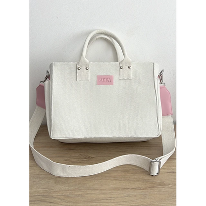 Bolso de cuero vegano premium ABBA Pocket blanco ®