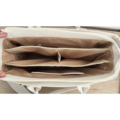 Bolso de cuero vegano premium ABBA Pocket blanco ®