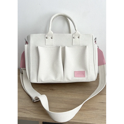 Bolso de cuero vegano premium ABBA Pocket blanco ®