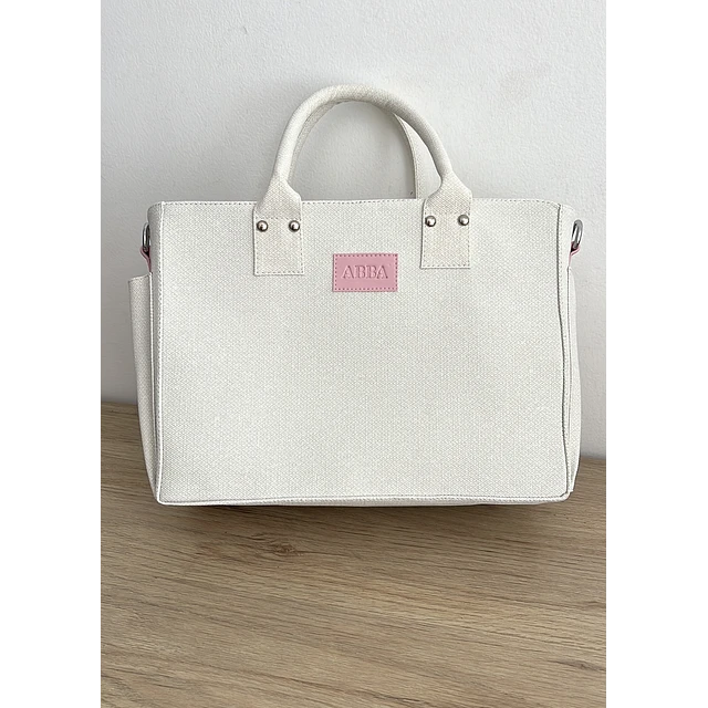 Bolso de cuero vegano premium ABBA Pocket blanco ®
