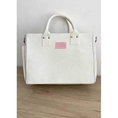 Bolso de cuero vegano premium ABBA Pocket blanco ®